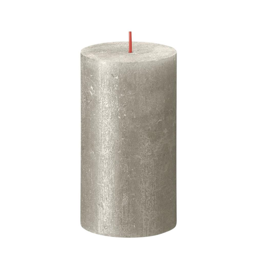 Bolsius Champagne Rustic Shimmer Metallic Pillar Candle 13cm x 7cm £6.74